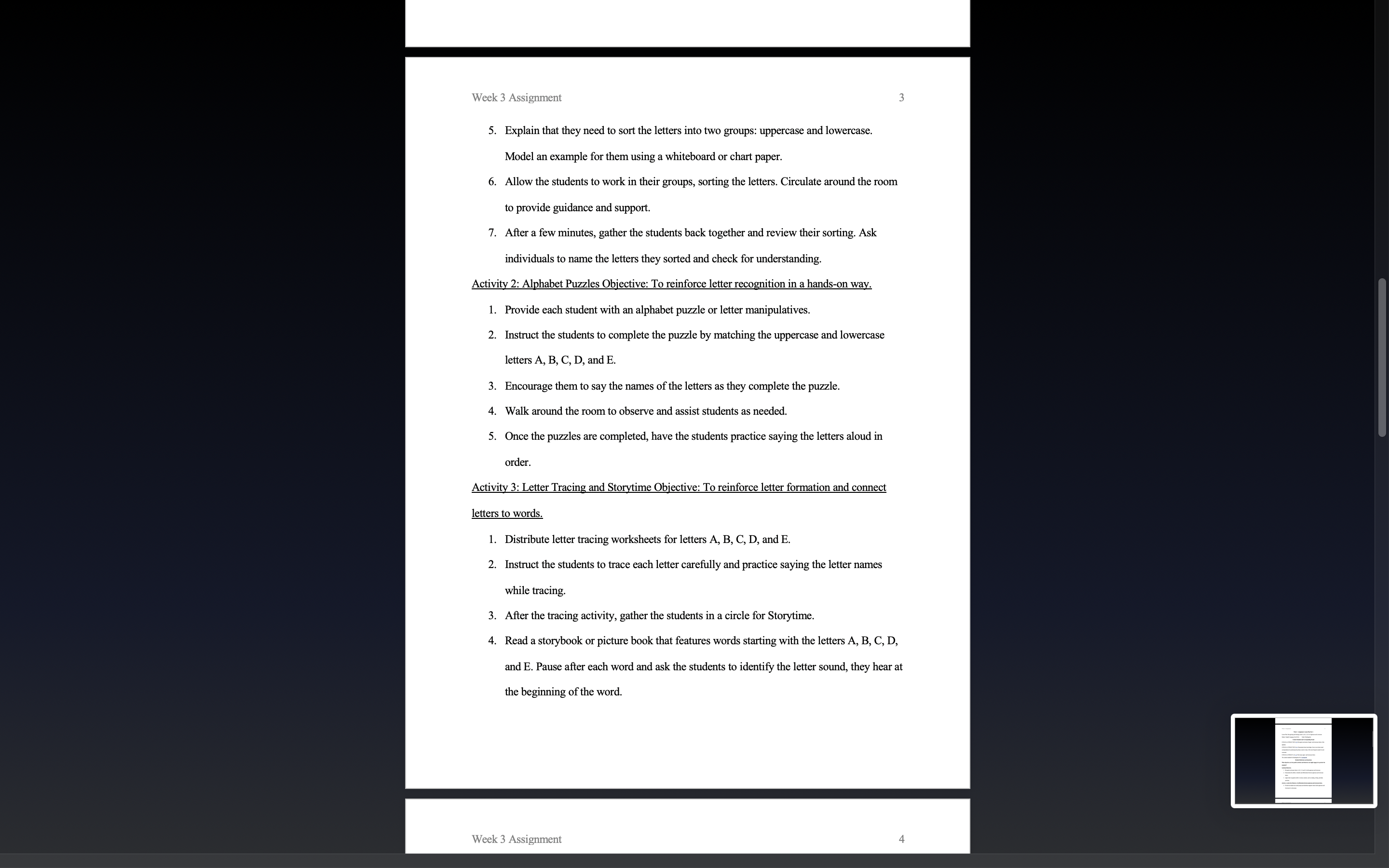 Week 3 Assignment N Week 3 - Assignment: Lesson