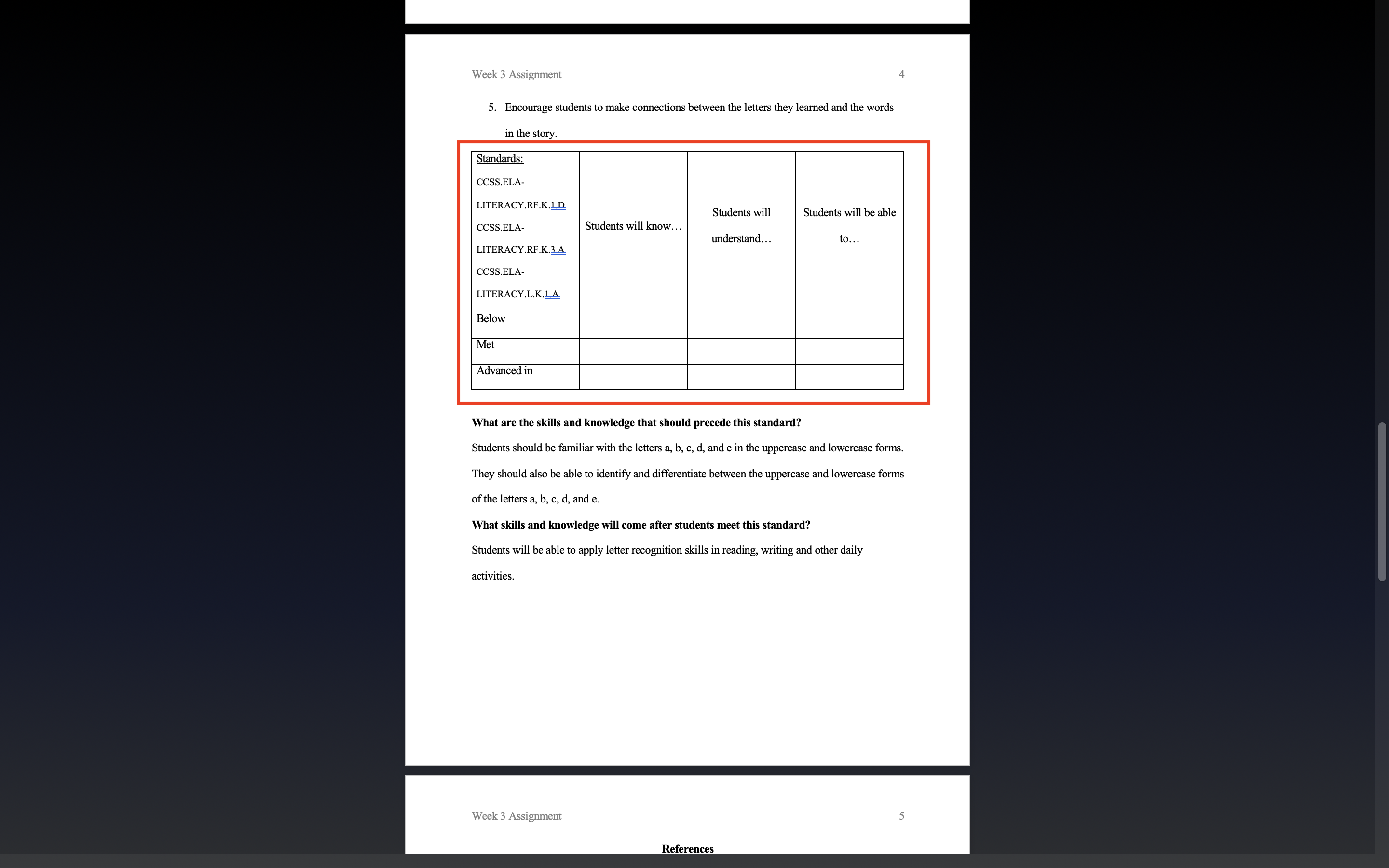 Week 3 Assignment N Week 3 - Assignment: Lesson