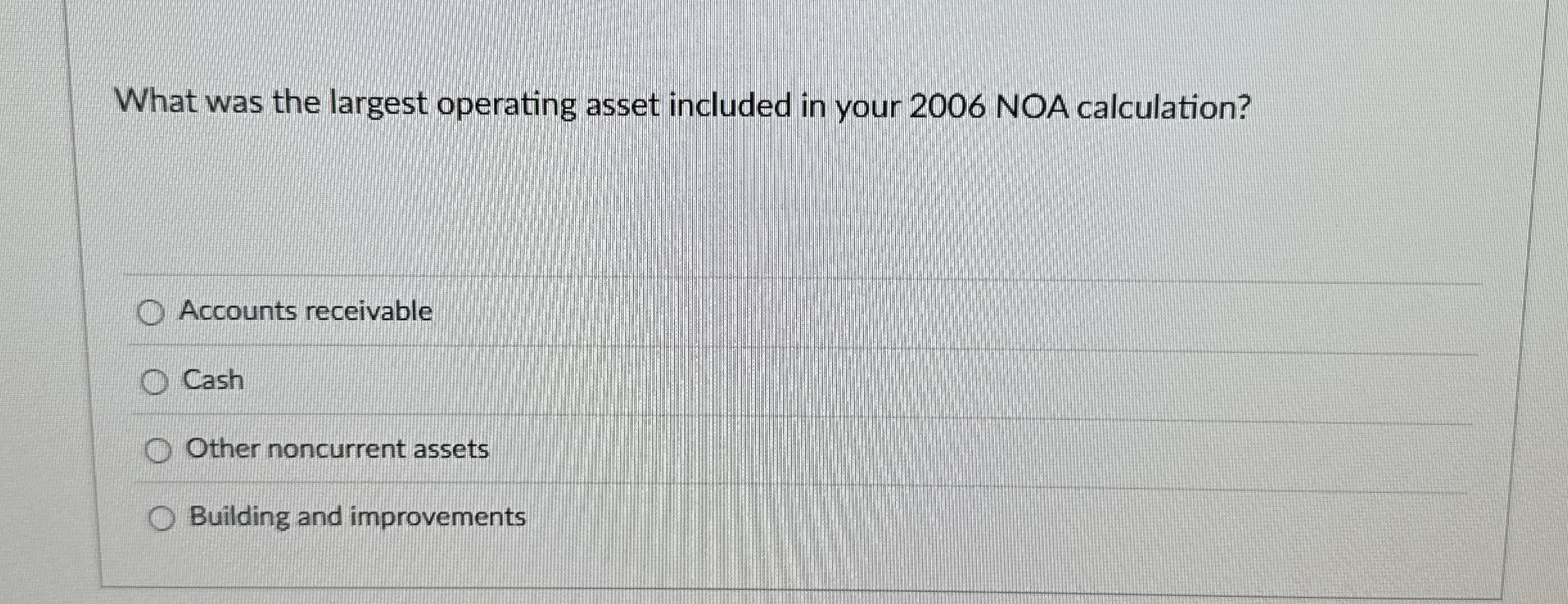 What was the largest operating asset included in