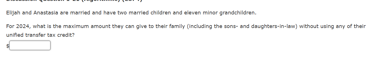 Elijah and Anastasia are married and have two