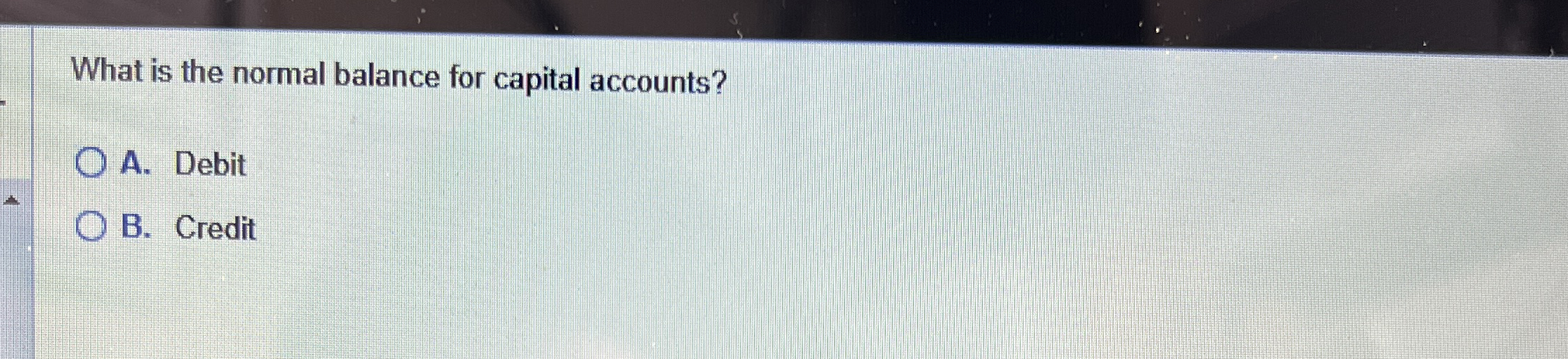 What is the normal balance for capital accounts?