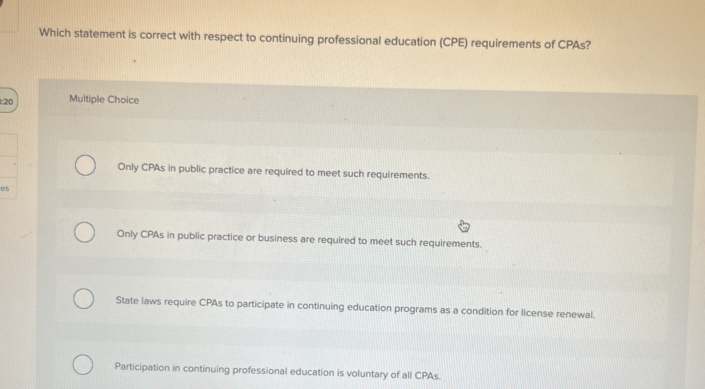 Which statement is correct with respect to