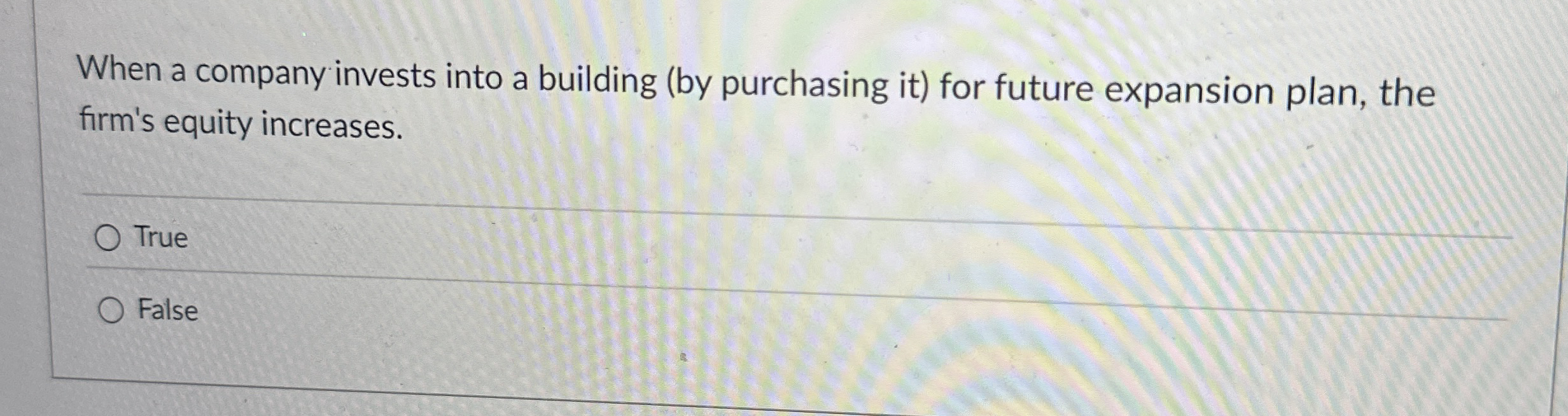 When a company invests into a building ( by