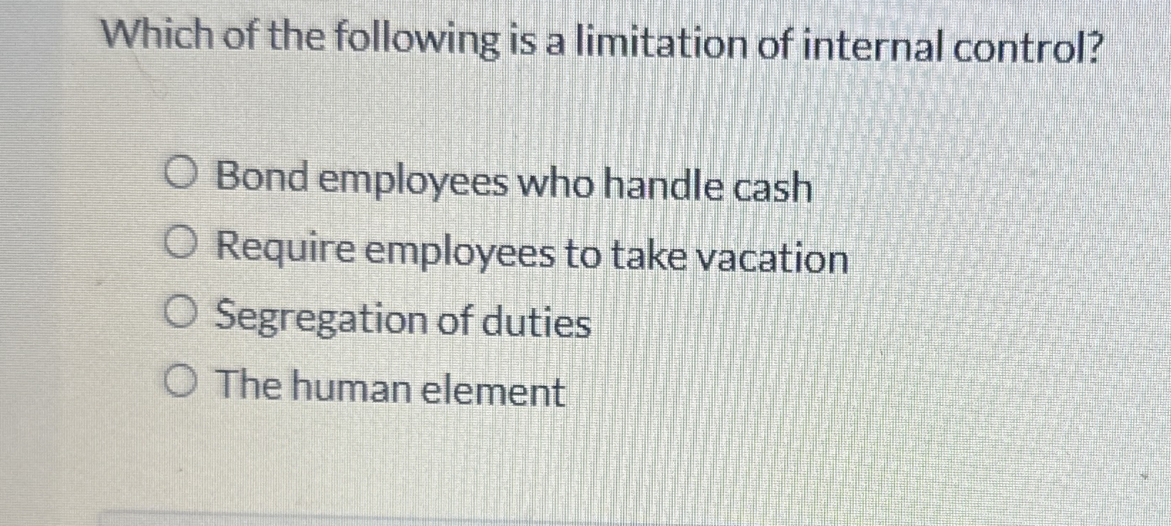 Which of the following is a limitation of