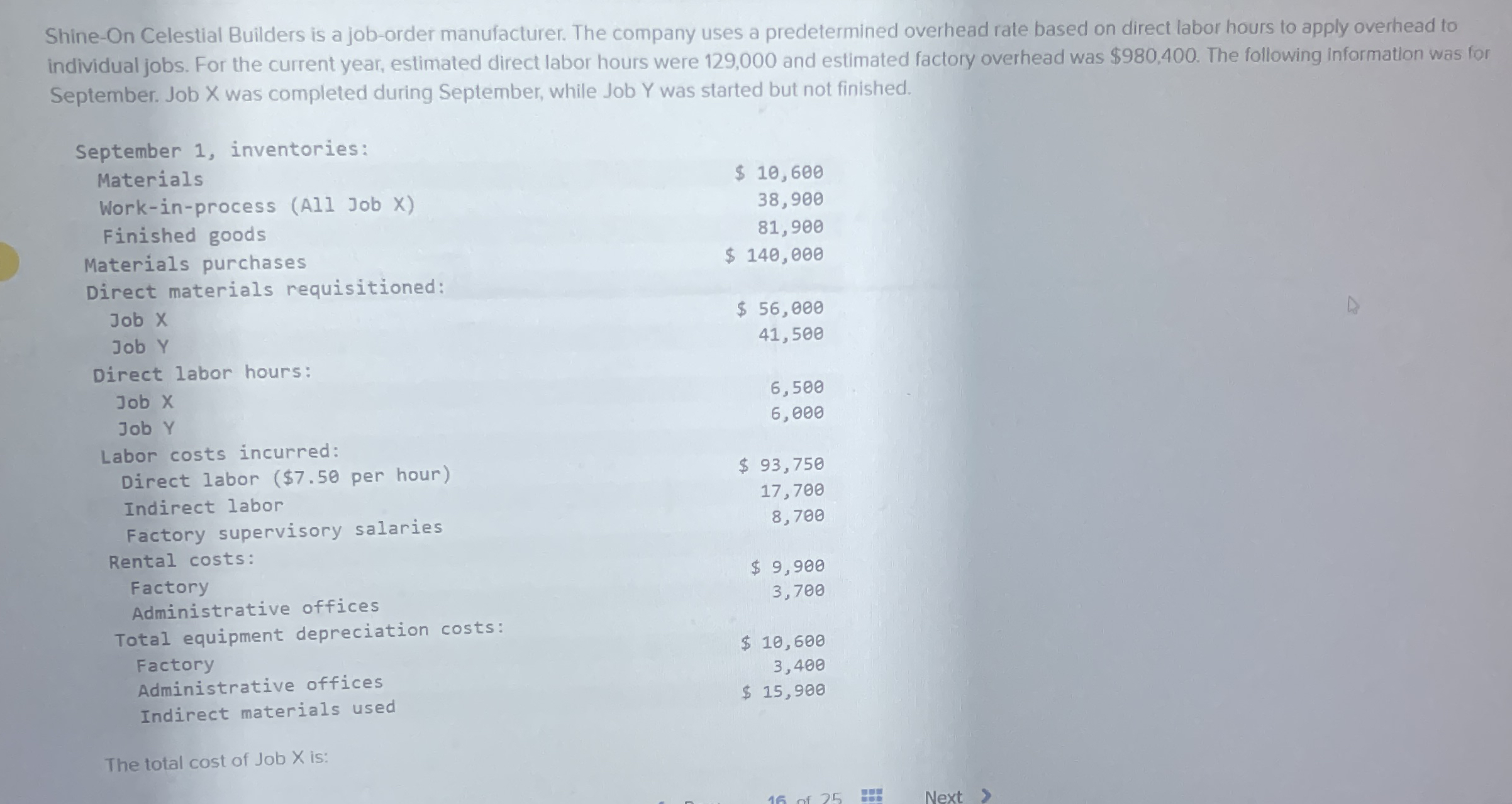 Shine - On Celestial Builders is a job - order