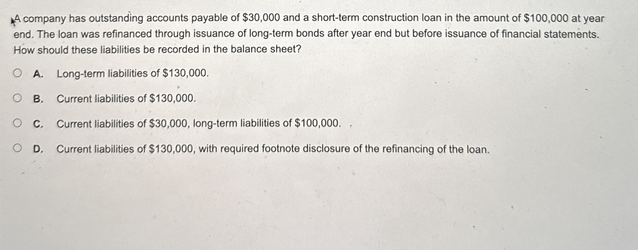 4 company has outstanding accounts payable of $ 3