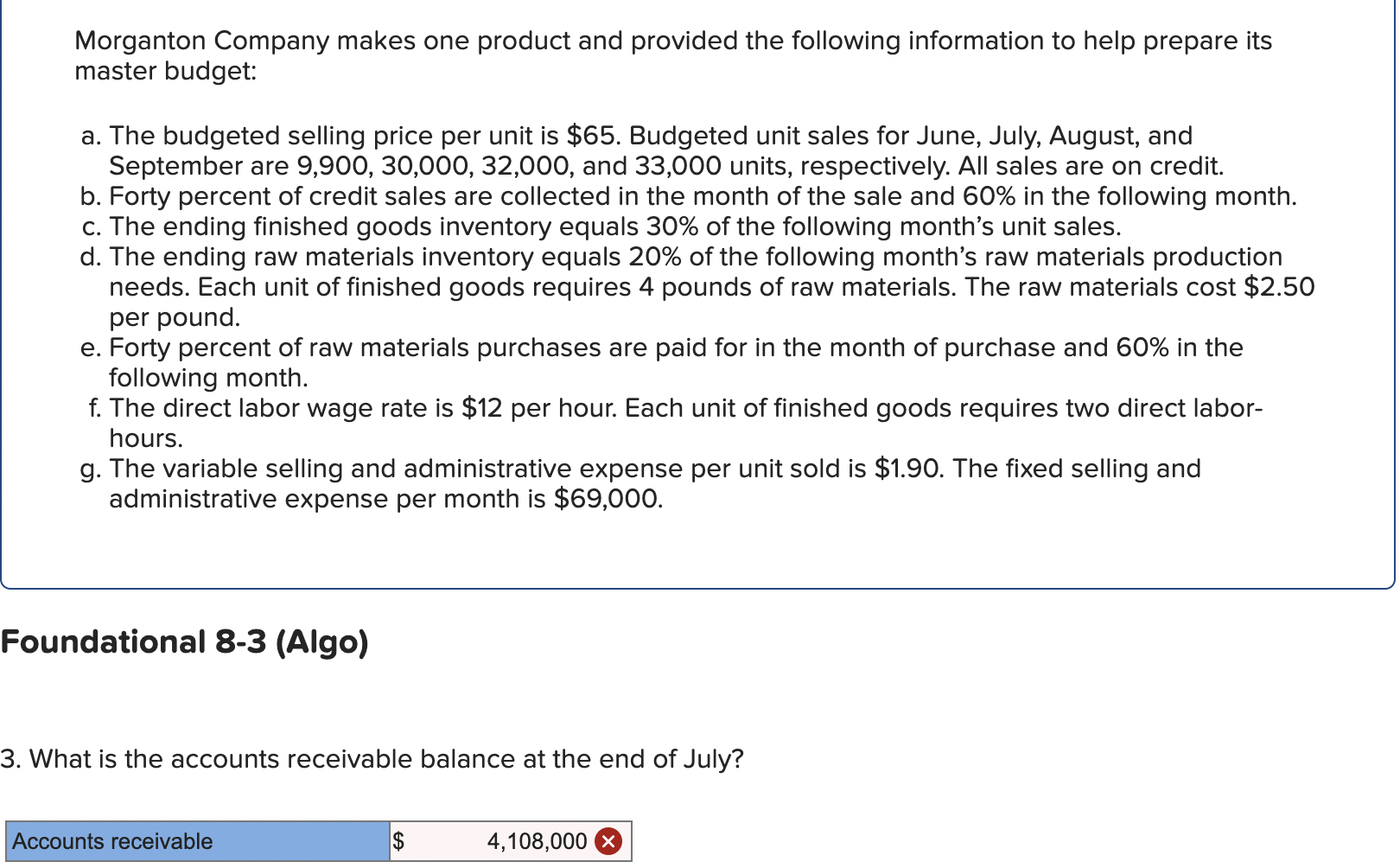 Foundational 8 - 3 ( Algo ) 3 . What is the
