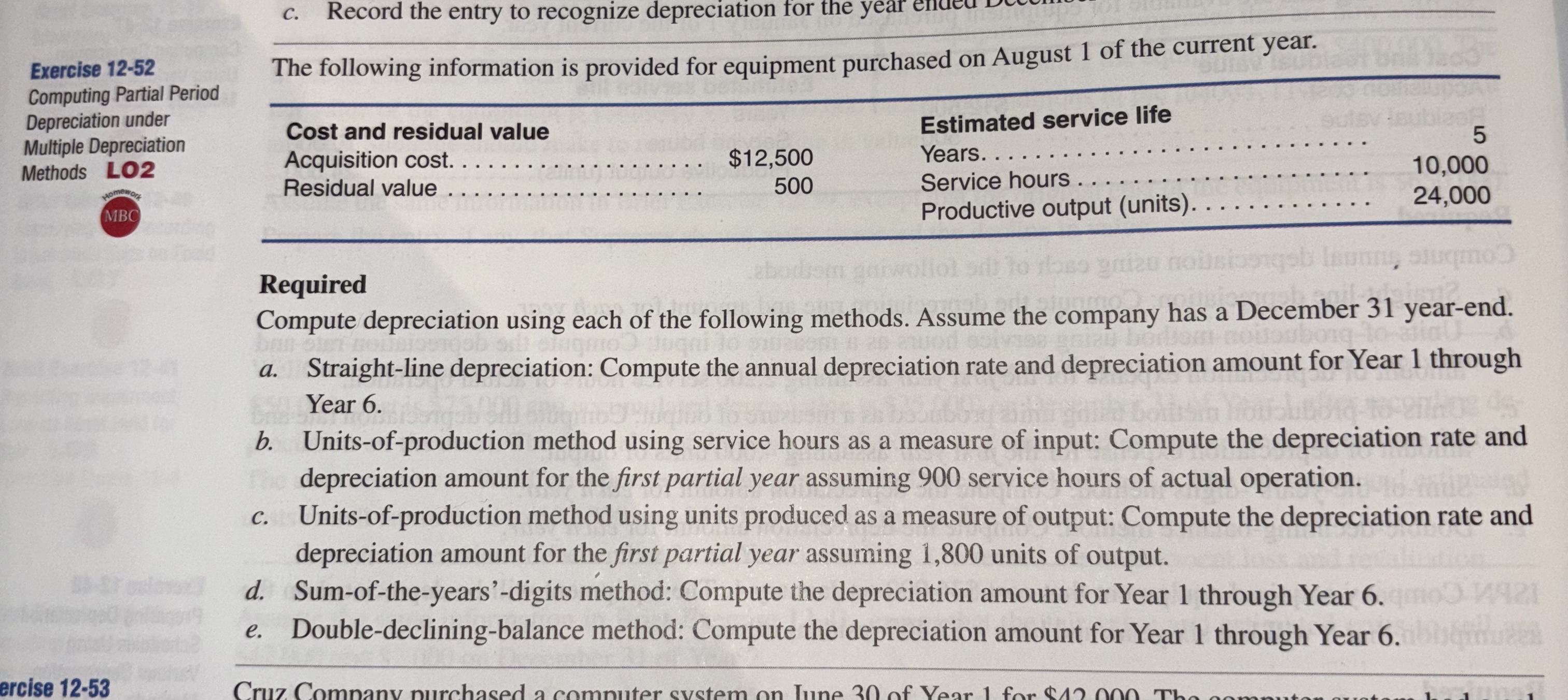Computing Partial Period c . Record the entry to