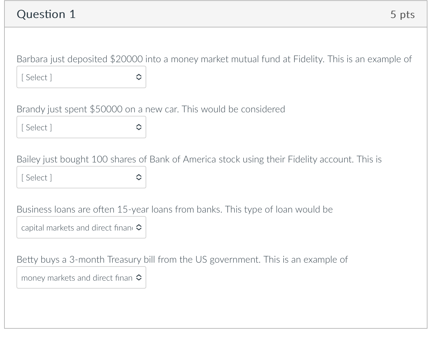 Question 1 Barbara just deposited \ ( \ $ 2 0 0 0