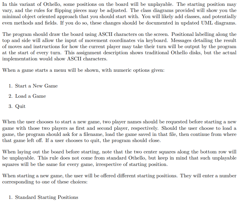 INJAVA Figure 1 : The standard Othello starting