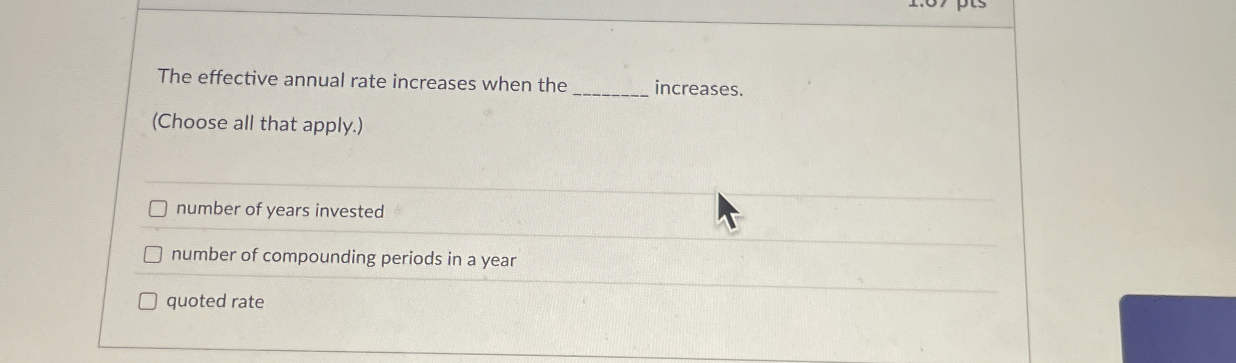 The effective annual rate increases when the q ,