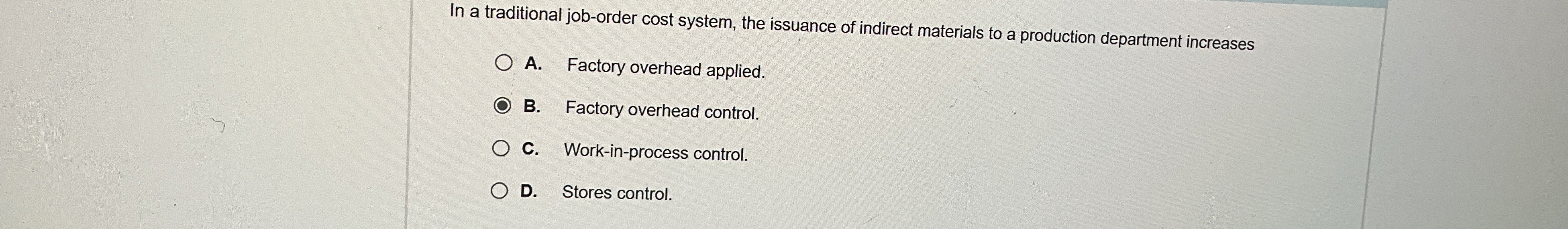 In a traditional job - order cost system, the