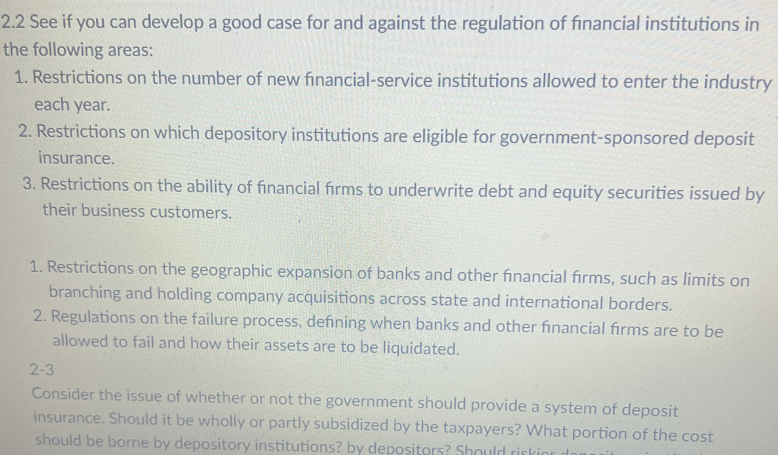 2 . 2 See if you can develop a good case for and