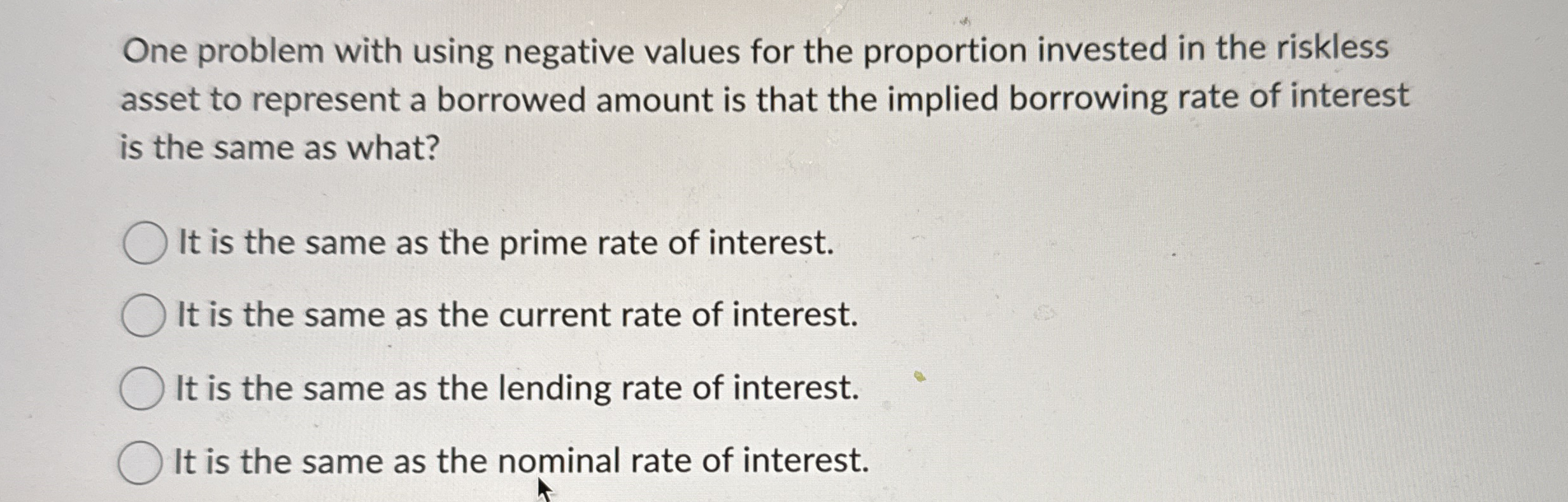 One problem with using negative values for the