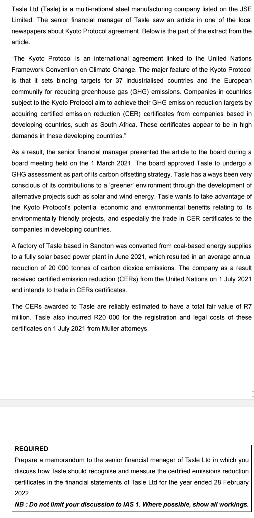 Tasle Ltd ( Tasle ) is a multi - national steel