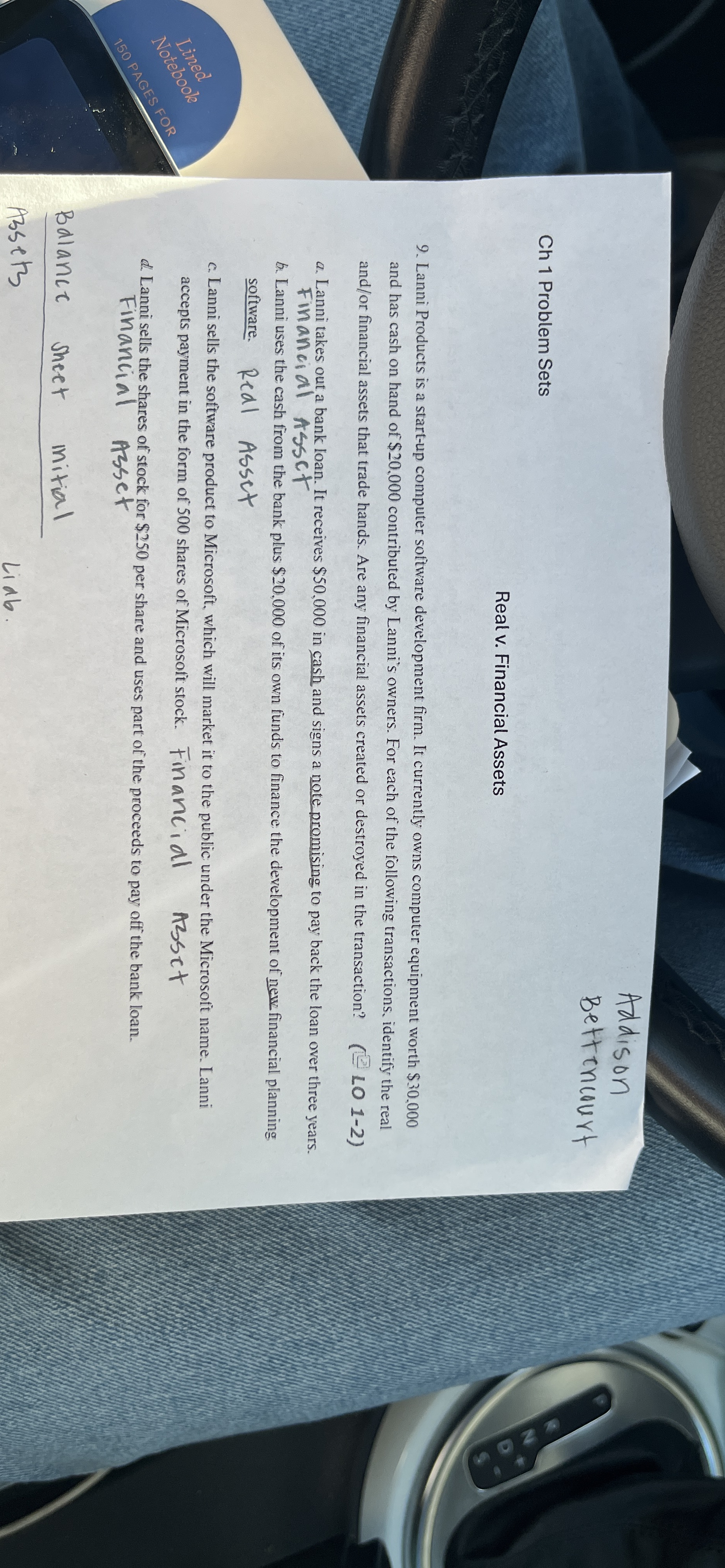 Ch 1 Problem Set 9 . Lanni Products is a start -