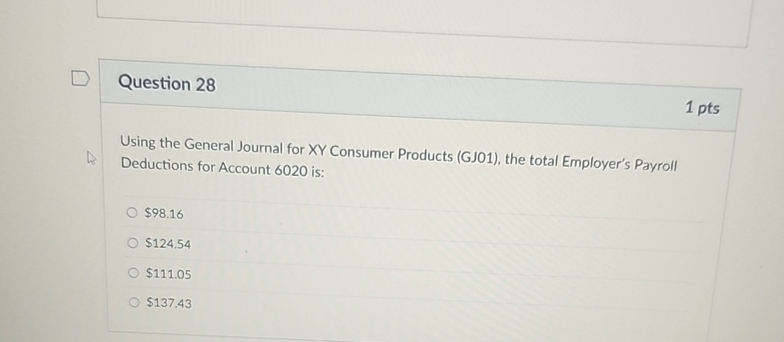 Question 2 8 1 pts Using the General Journal for
