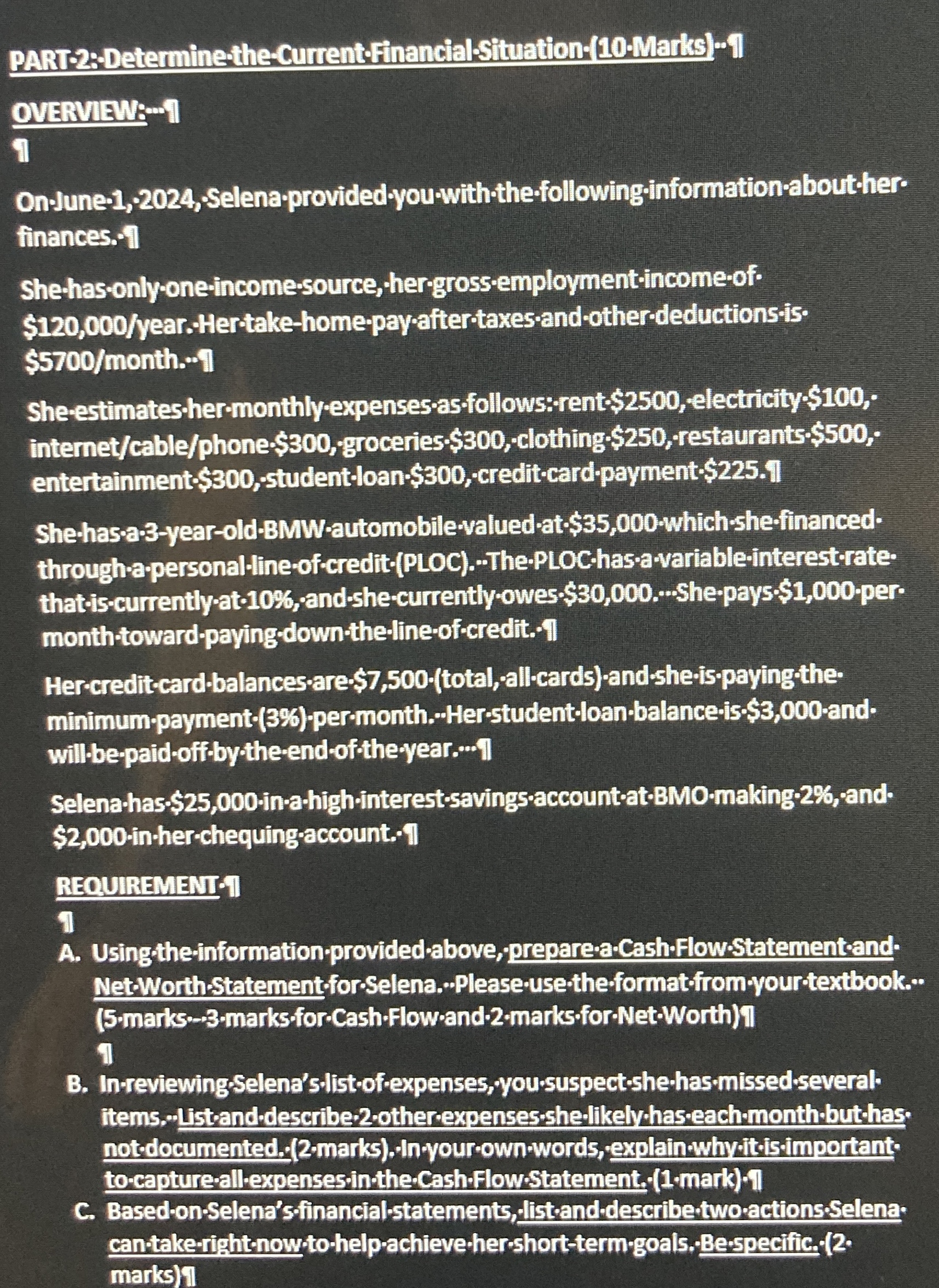 PART 2 : - Determine the