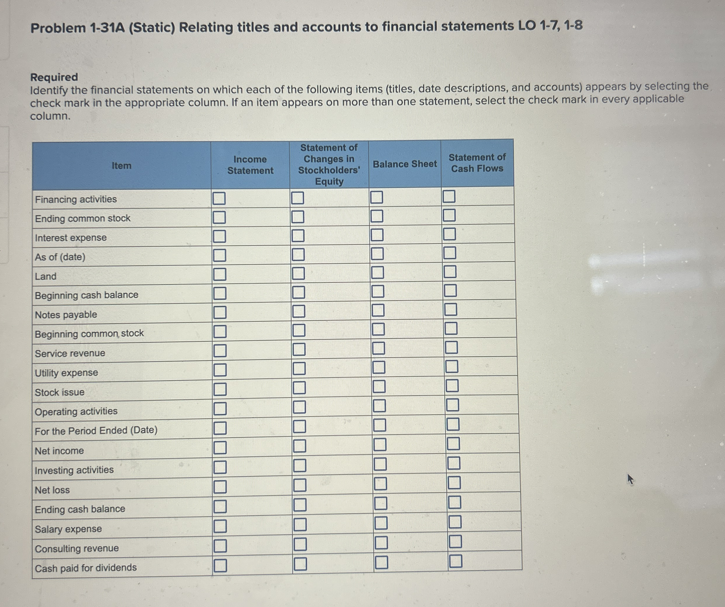 Problem 1 - 3 1 A ( Static ) Relating titles and