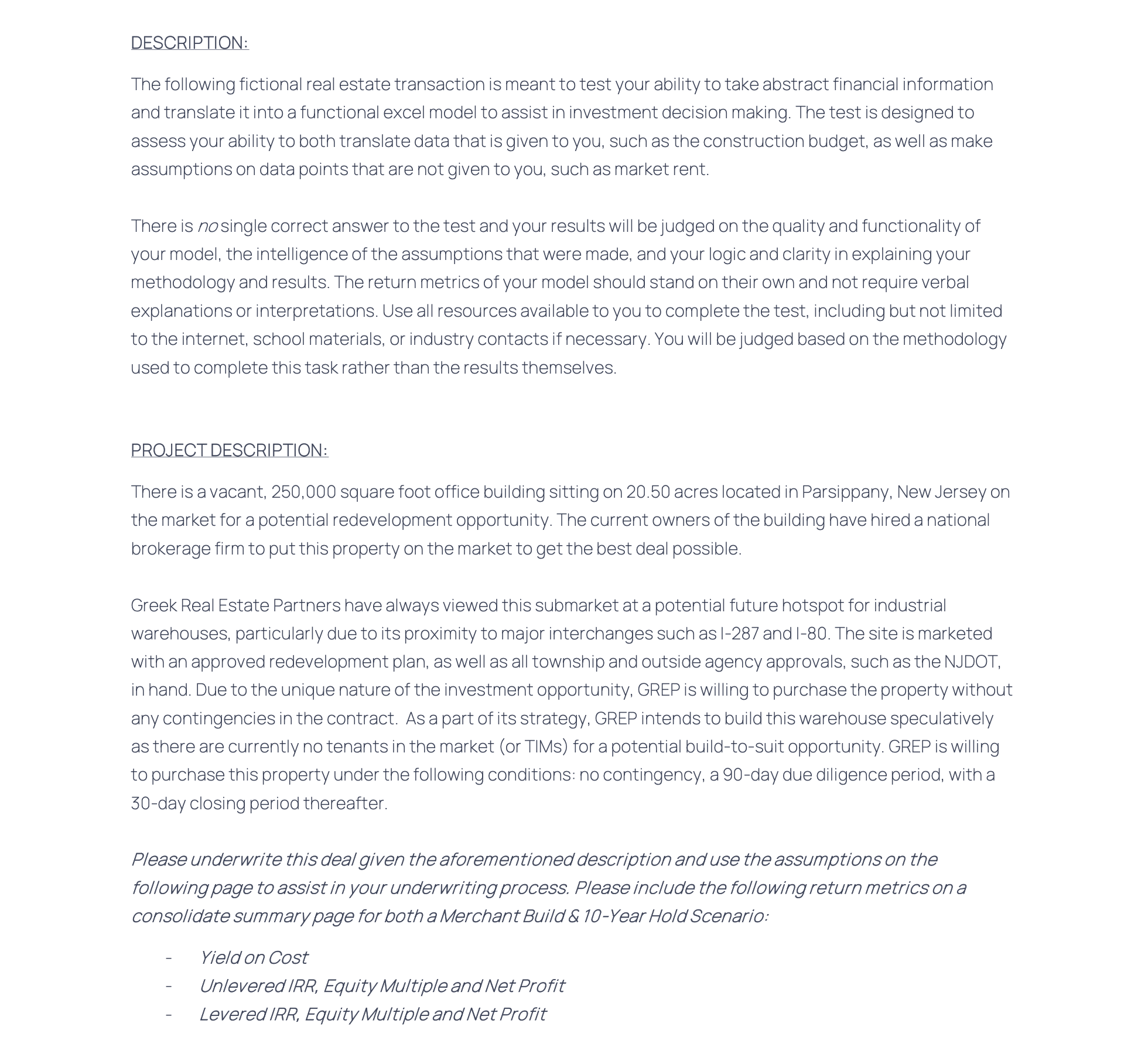 Complete the underwriting assignment given in the