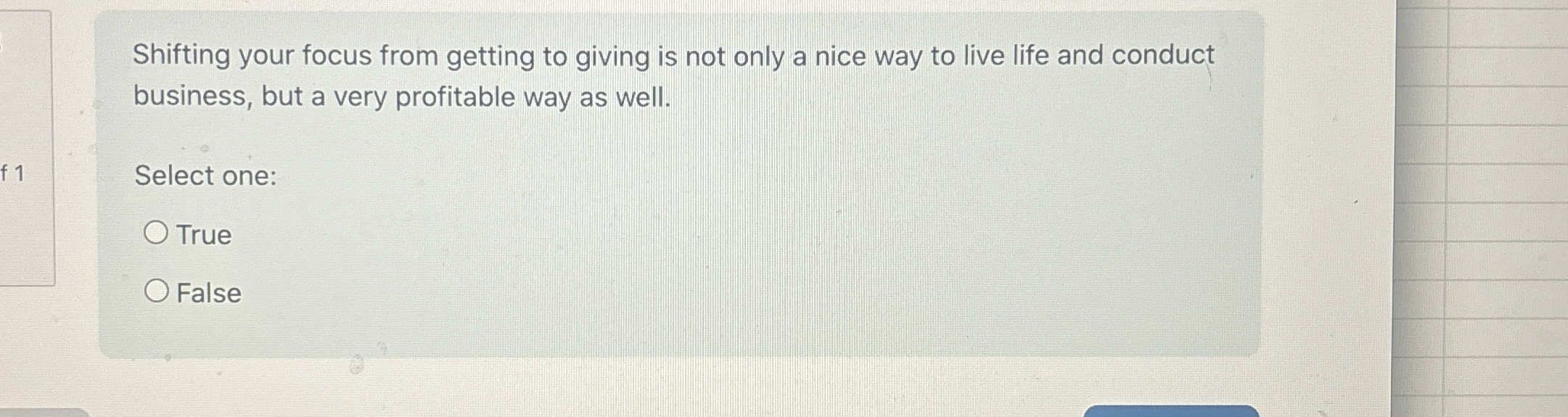 Shifting your focus from getting to giving is not