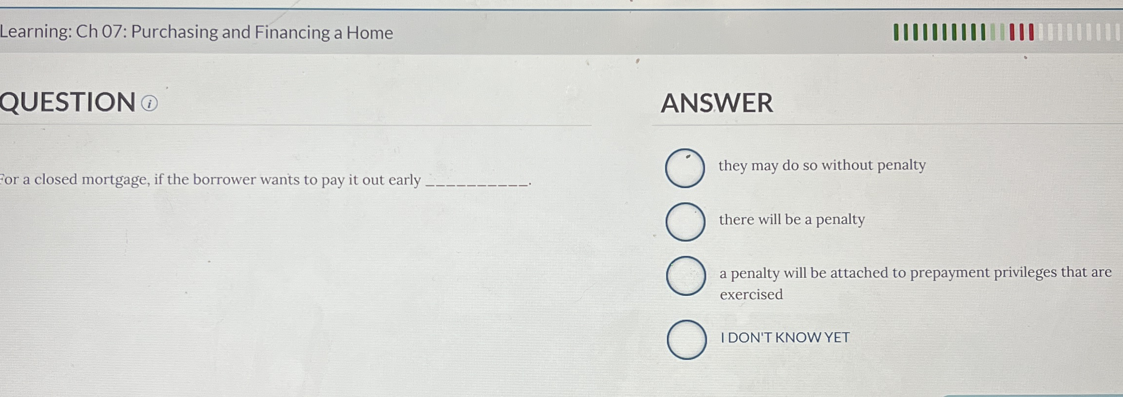 Learning: Ch 0 7 : Purchasing and Financing a
