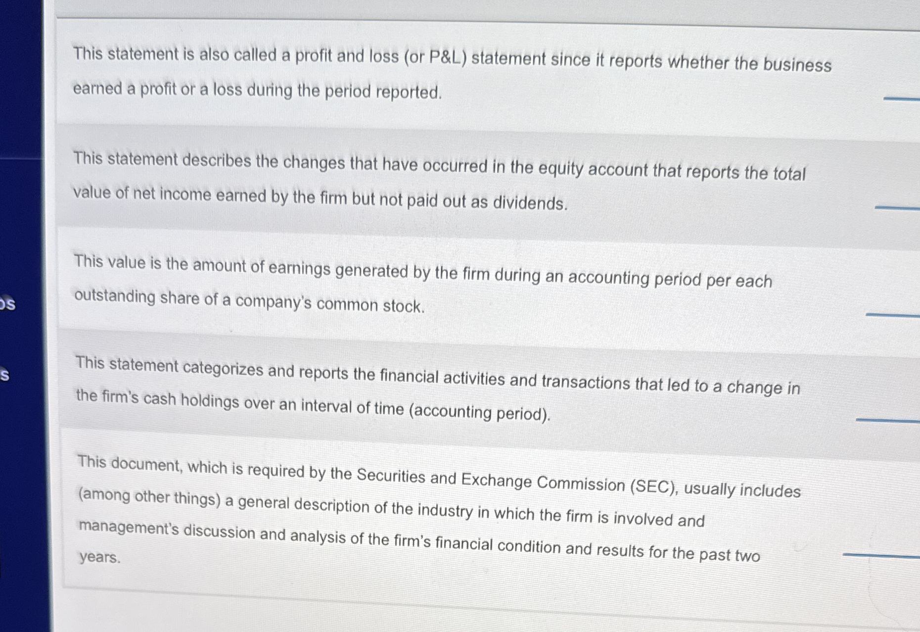 This statement is also called a profit and loss (