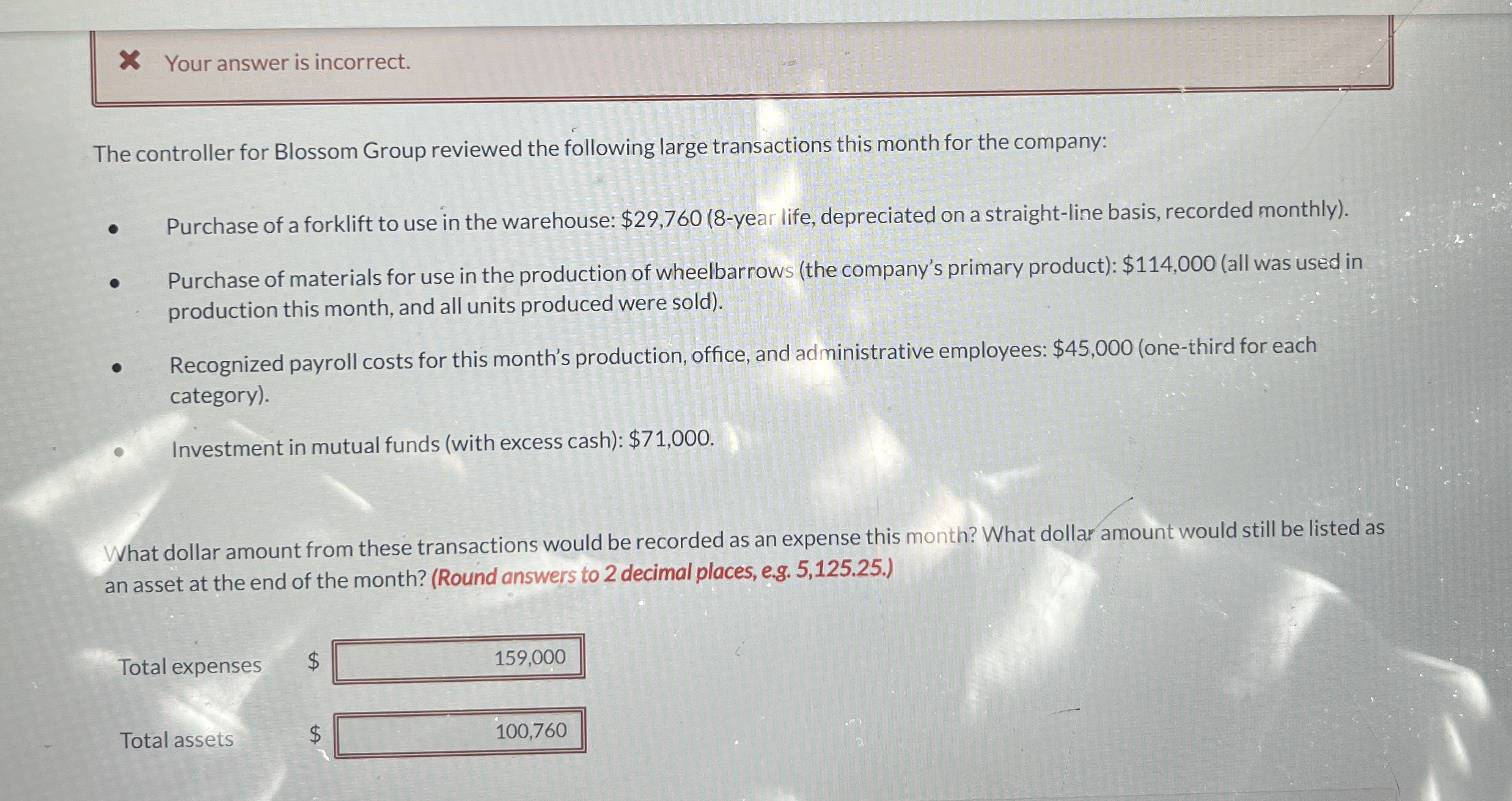 Your answer is incorrect. The controller for