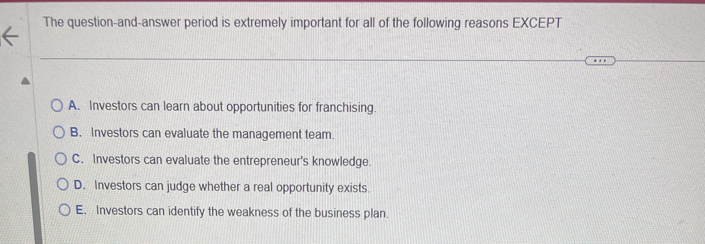 The question - and - answer period is extremely