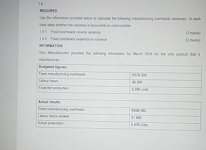 1 . 4 REQUIRED Use the information provided below