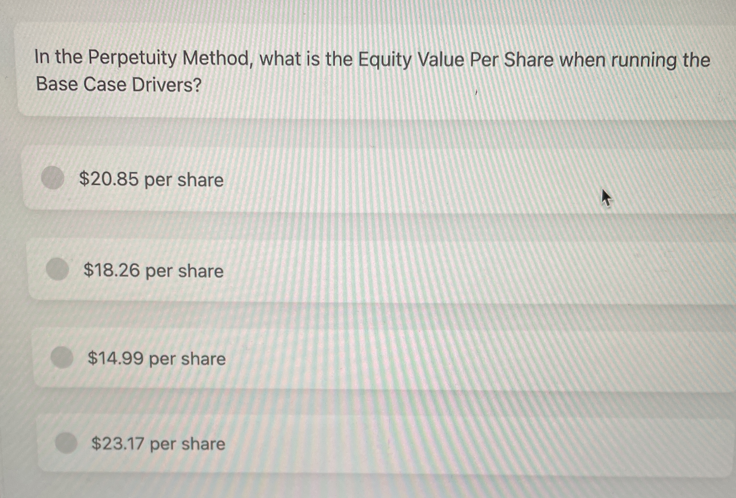 In the Perpetuity Method, what is the Equity