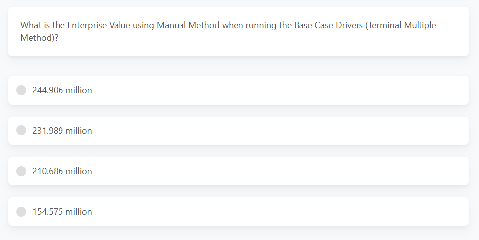 What is the Enterprise Value using Manual Method