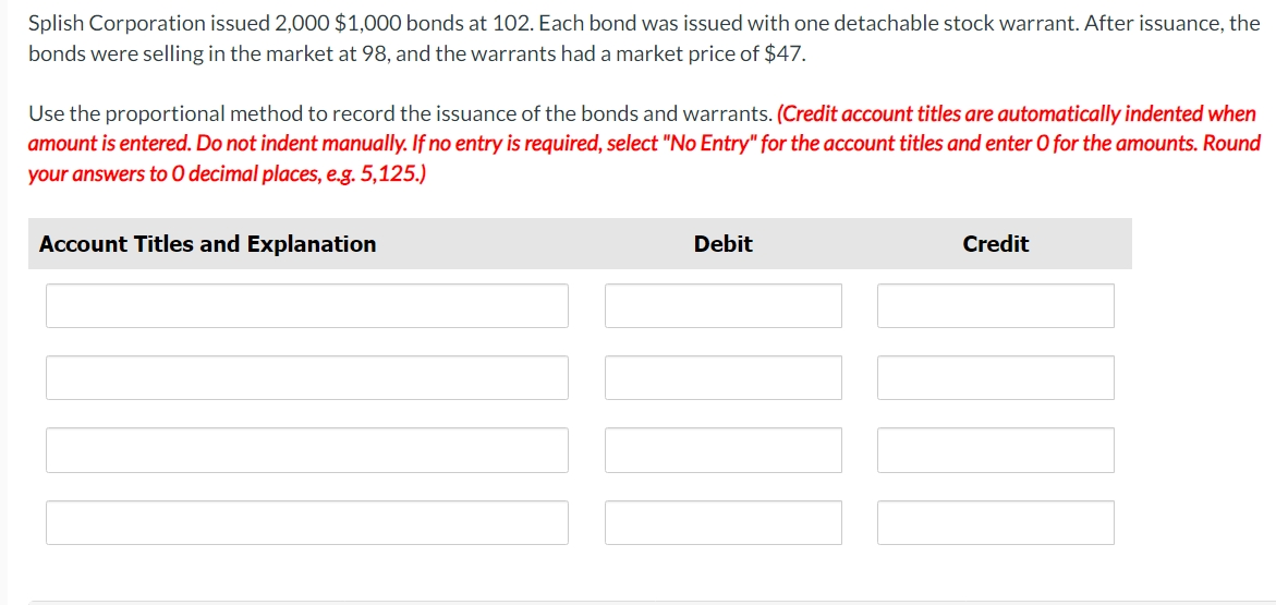 Splish Corporation issued \ ( 2 , 0 0 0 \ $ 1 , 0