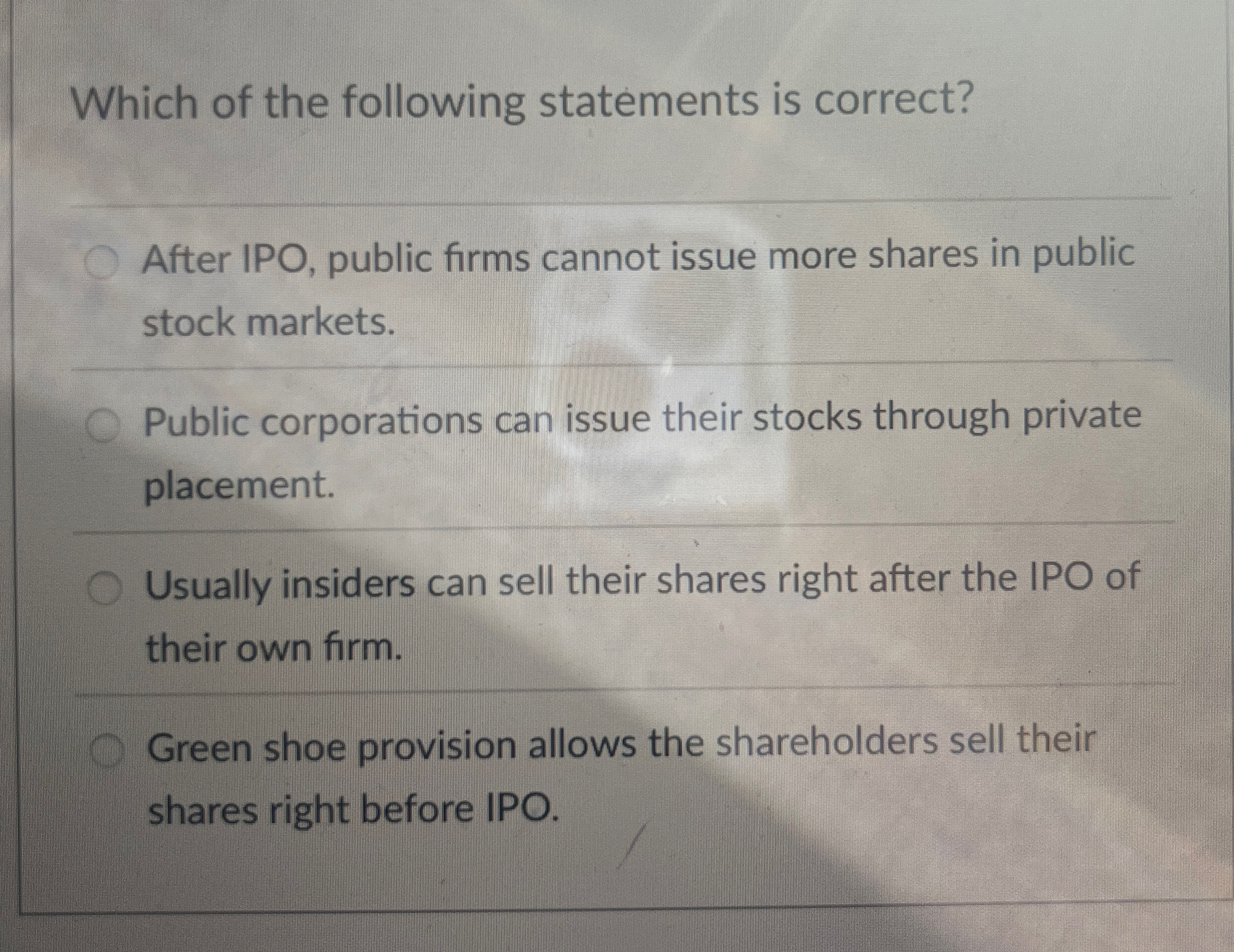 Which of the following statements is correct?