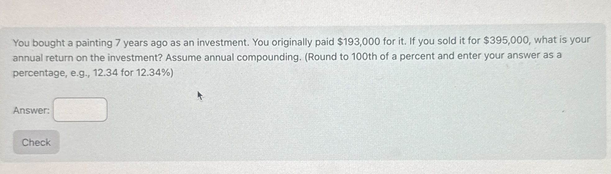 You bought a painting 7 years ago as an