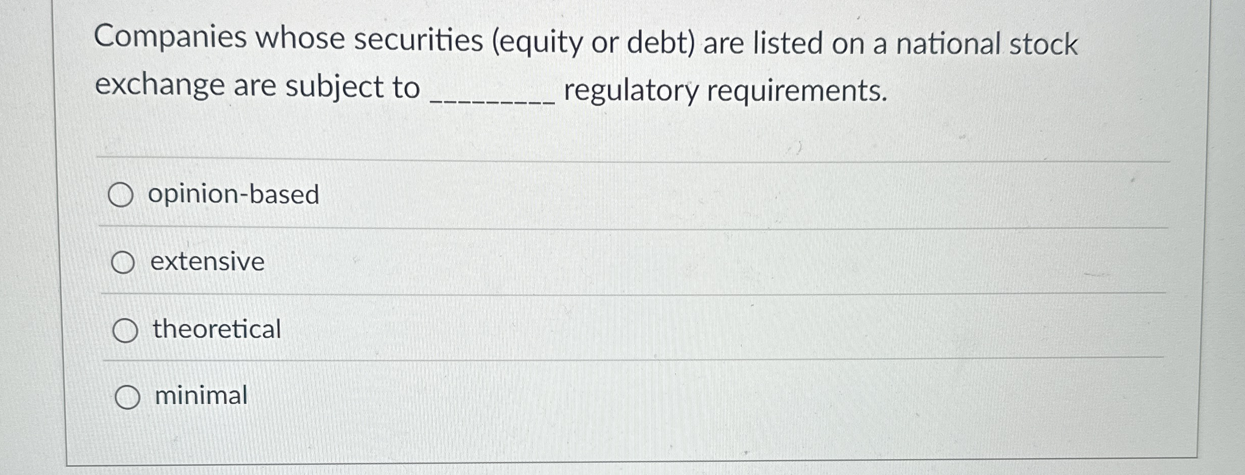Companies whose securities ( equity or debt ) are