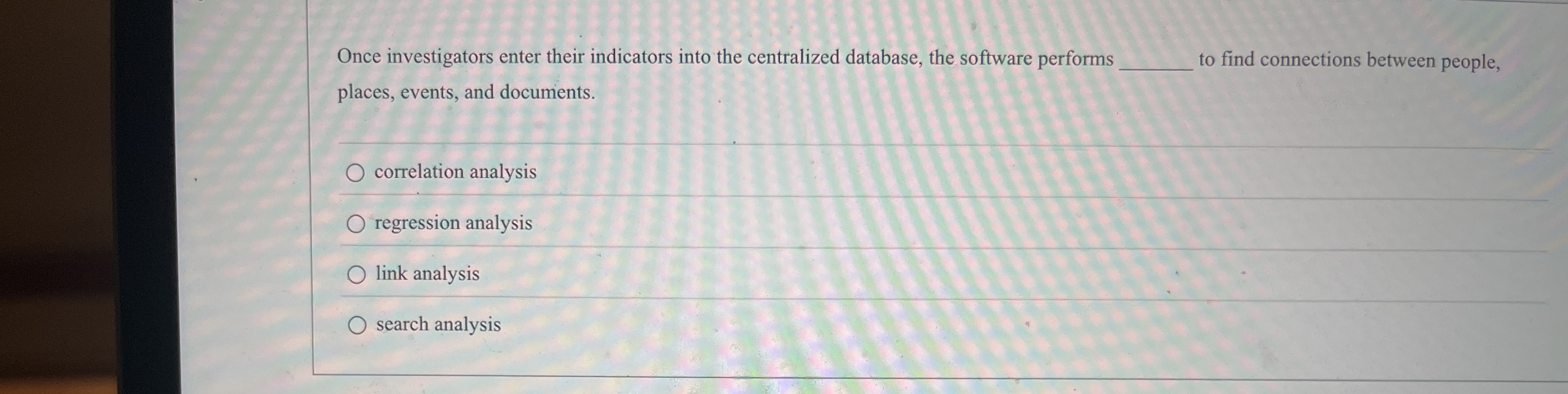 Once investigators enter their indicators into