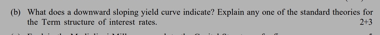 ( b ) What does a downward sloping yield curve