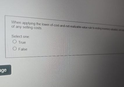 When applying the lower - of - cost - and - net -