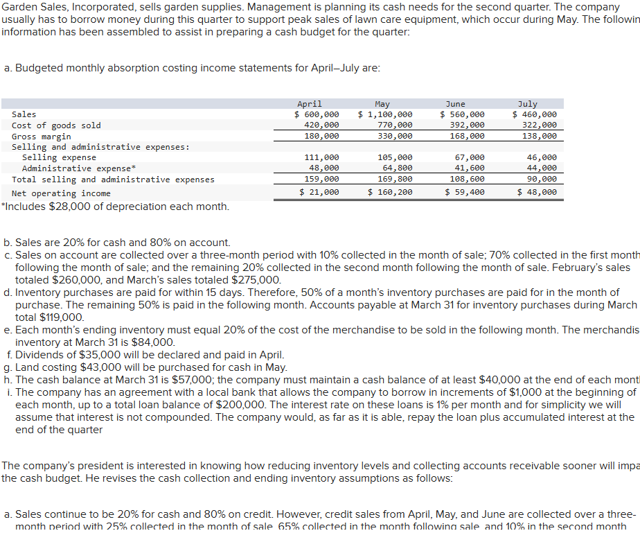 I can not seem to get the last part, the cash