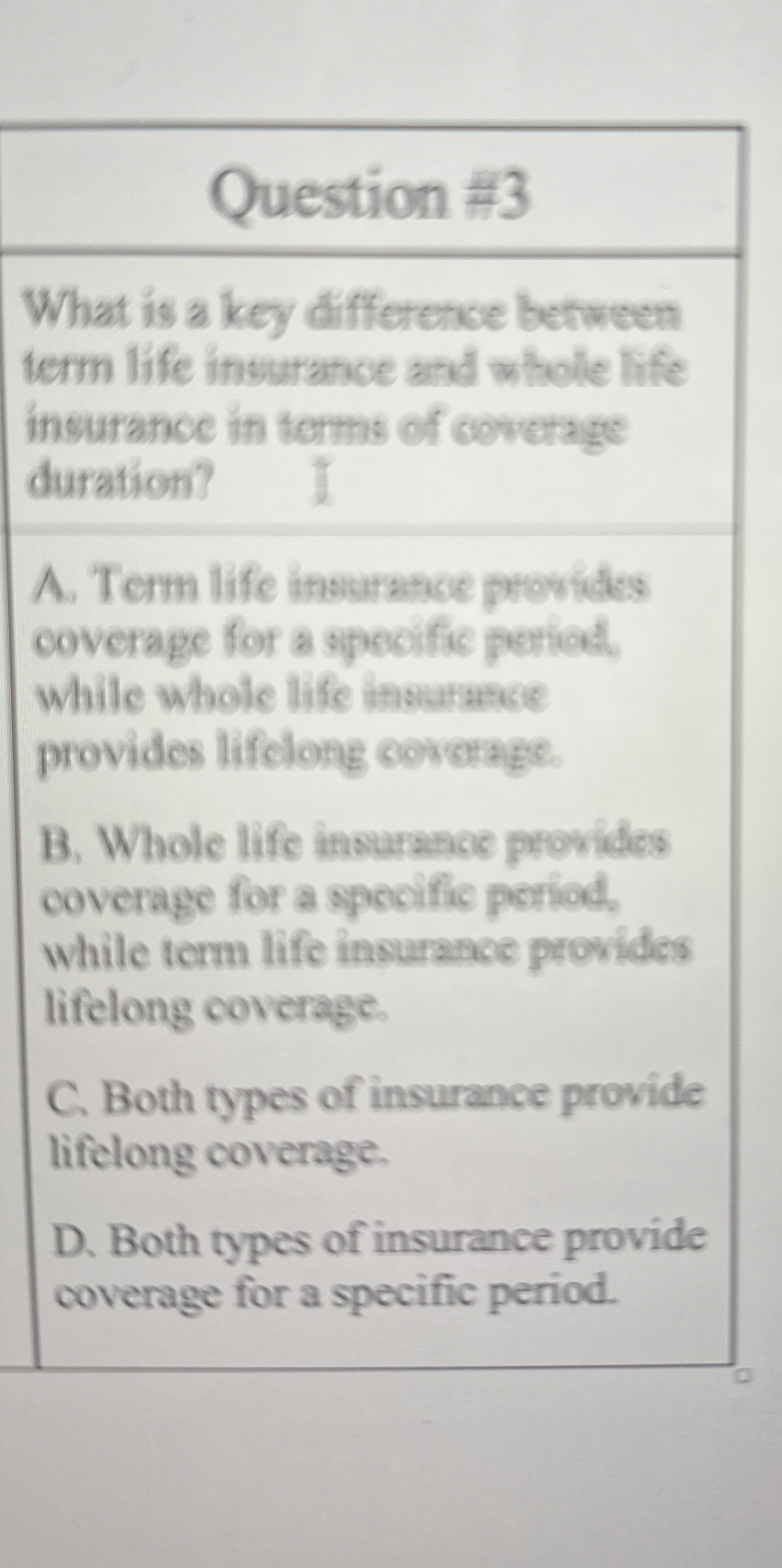 Question # 3 What is a key difference between