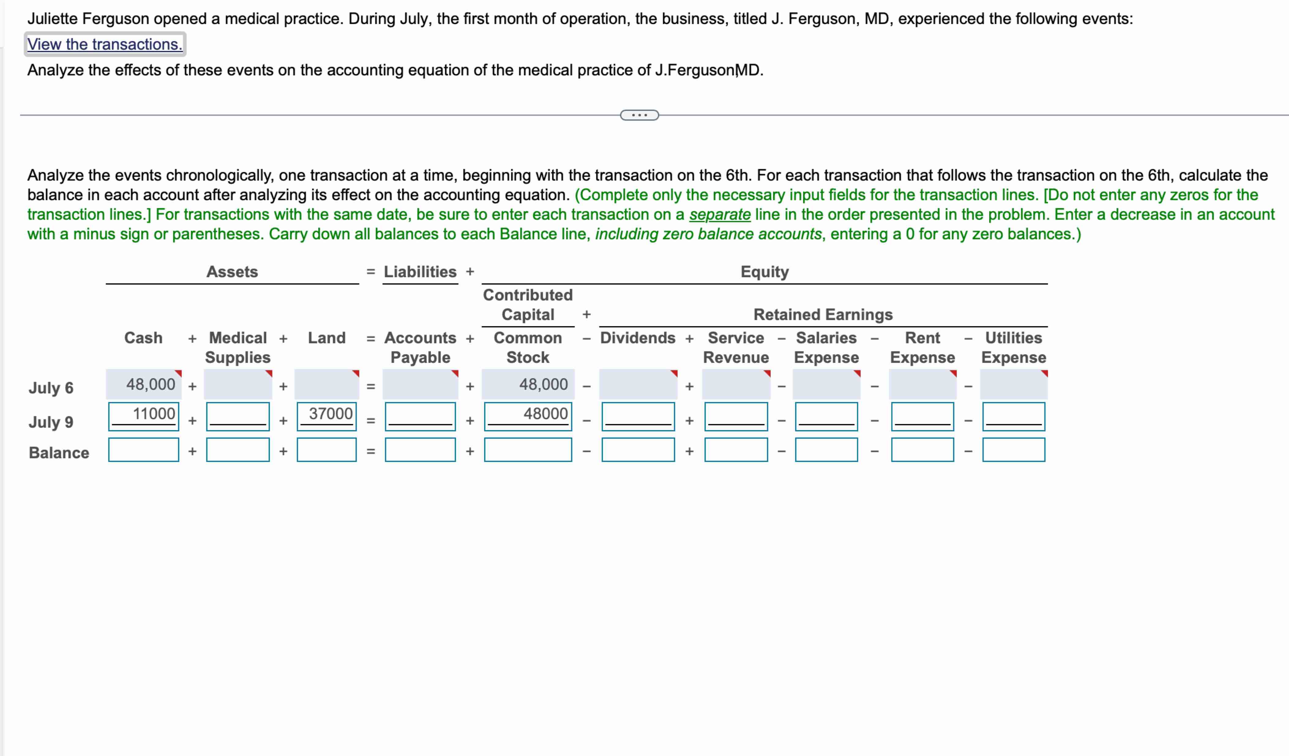 Juliette Ferguson opened a medical practice.