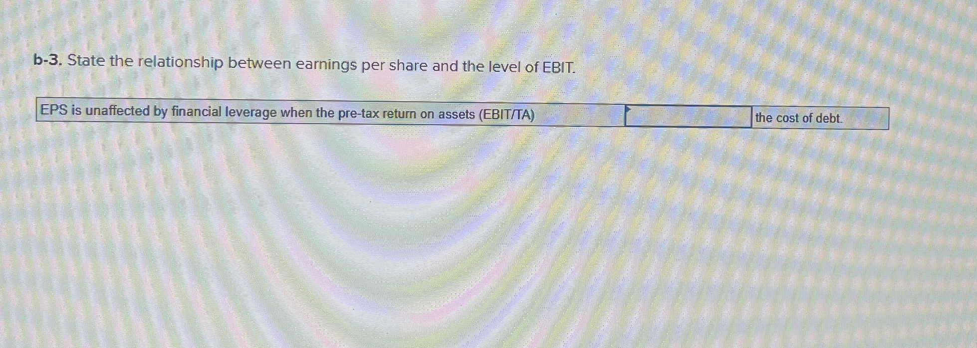 b - 3 . State the relationship between earnings
