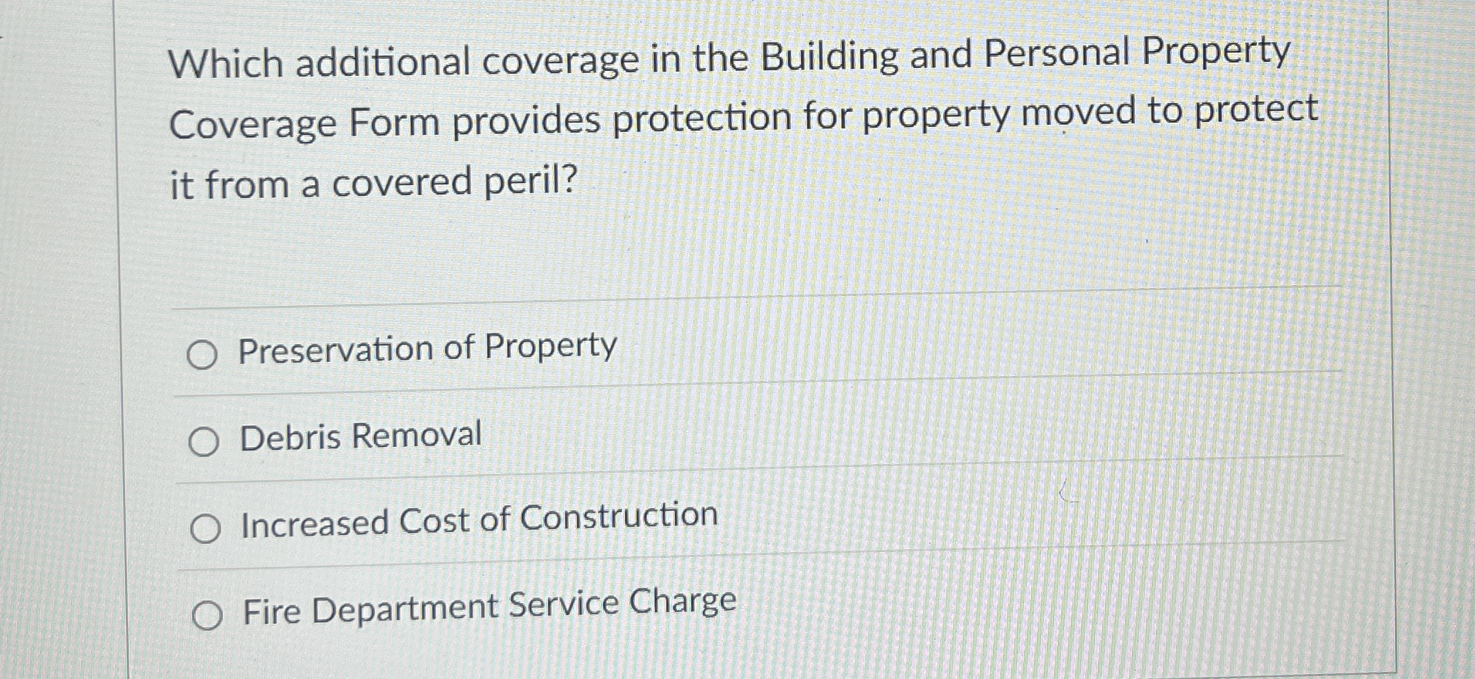 Which additional coverage in the Building and