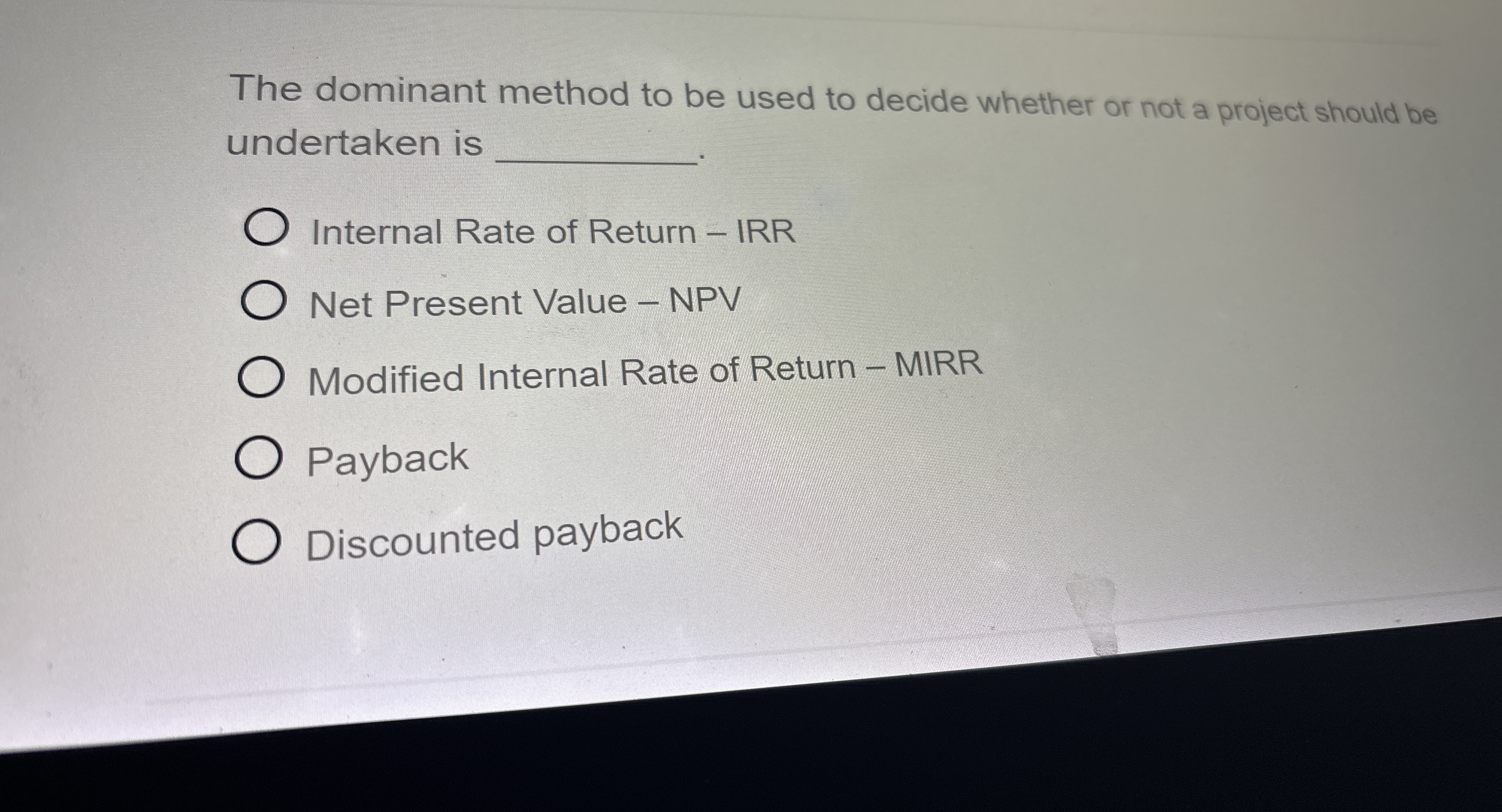 The dominant method to be used to decide whether