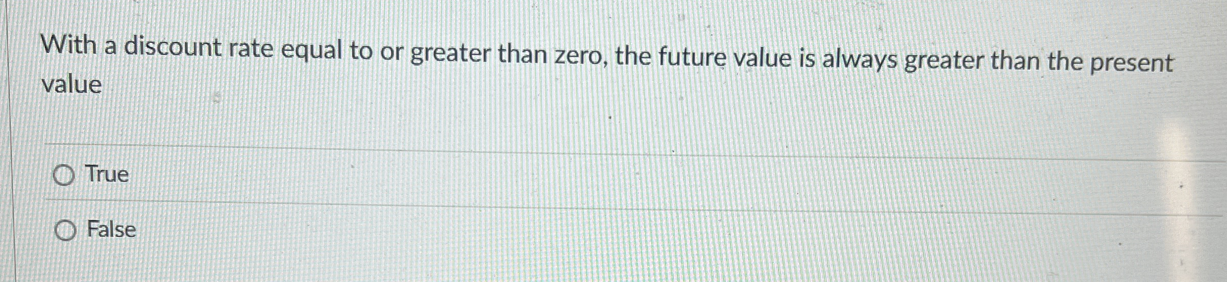 With a discount rate equal to or greater than