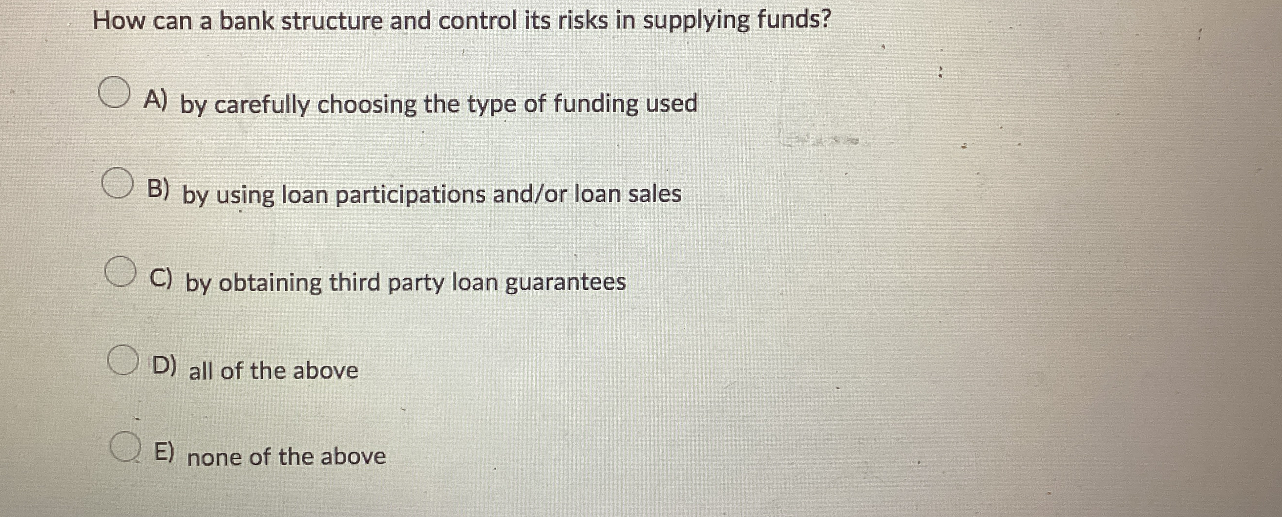 How can a bank structure and control its risks in