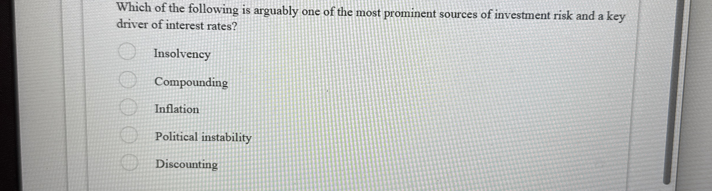 Which of the following is arguably one of the