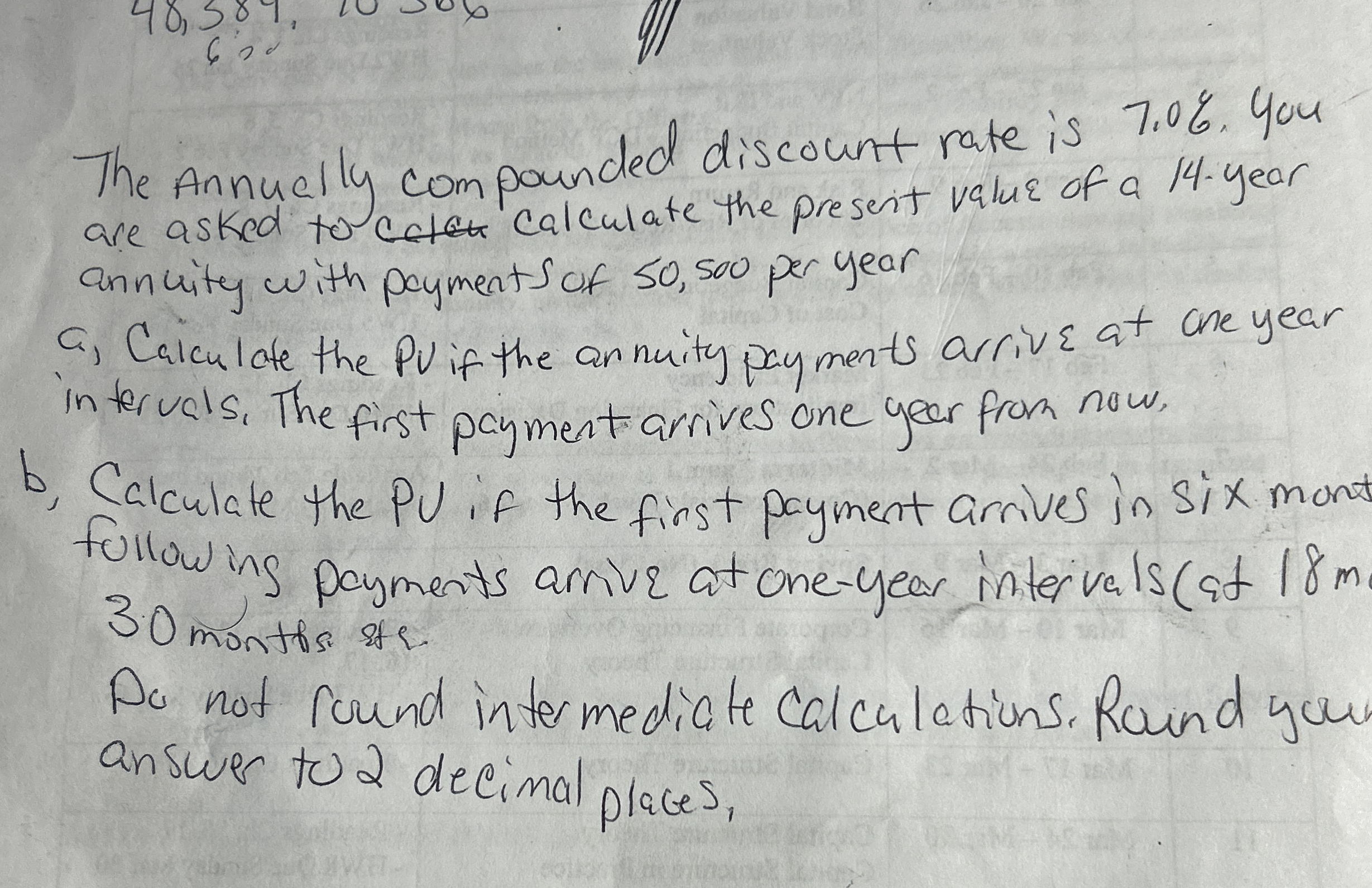 The Annually compounded discount rate is 7 , 0 6