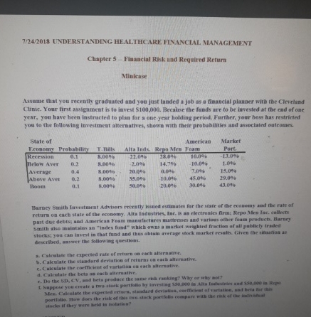 7 / 2 4 / 2 0 1 8 UNDERSTANDING HEALTHCARE